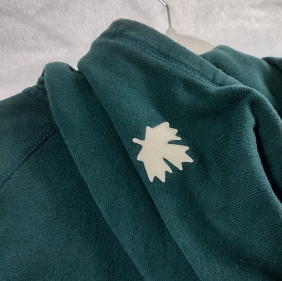 SOLD Roots Canada Full Zip Hooded Jacket Green Fleece Lined Size M - Picture 7 of 9